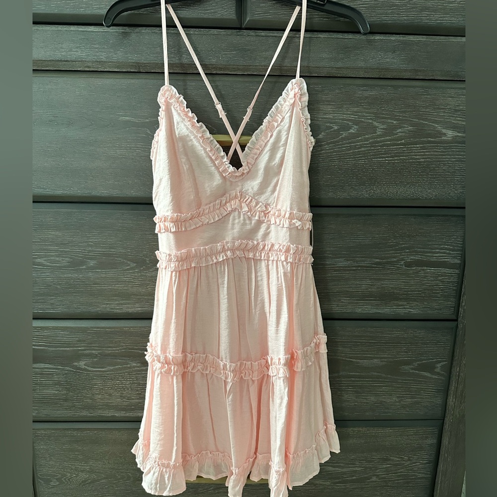 Francesca's Collections Pink Mini Dress
